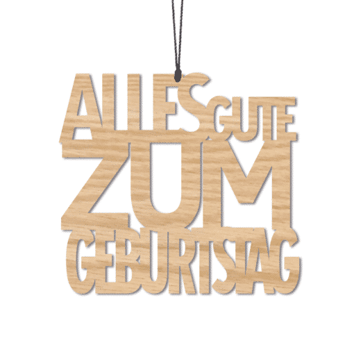Alles gute zum Geburtstag, egetræ - 2 stk.