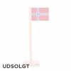 Norsk bordflag med magnet, egetræ & læder