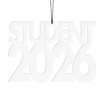 Student 2026, hvid - 2 stk.